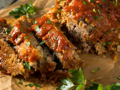 Air Fryer Meatloaf with Ketchup Glaze