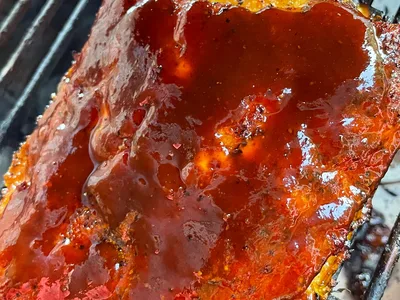 Grilled Pineapple Plank Salmon with Sriracha Rub