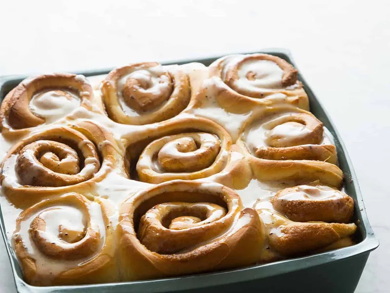Browned Butter Cinnamon Rolls with Nutty Glaze