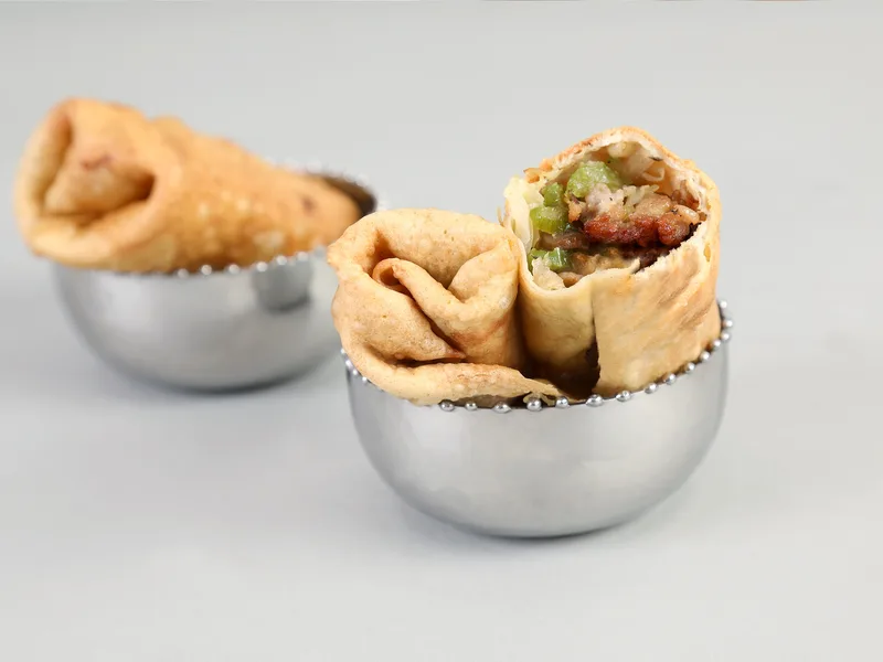 Meat Filled Egg Rolls with Ground Turkey and Vegetables