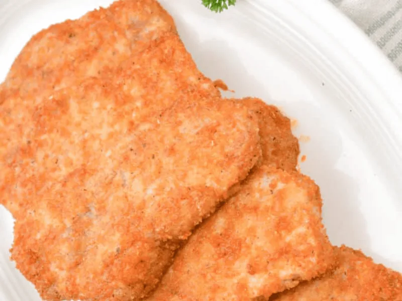 Air Fryer Crispy Pork Chops with Pork Rind Coating