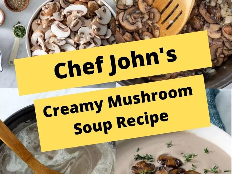 Creamy Mushroom Soup with Fresh Thyme