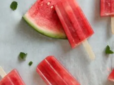 Watermelon, Mint and Chili Popsicles