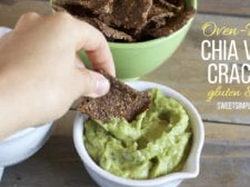 Oven-Baked Chia Veggie Crackers Gluten Oil-Free Recipe