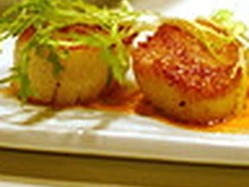 Thai Red Curry Sea Scallops with Coconut Milk and Fresh Herbs