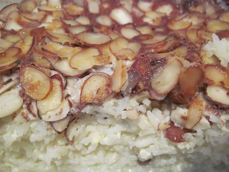 Baked Finnish Rice Pudding with Cinnamon and Almonds