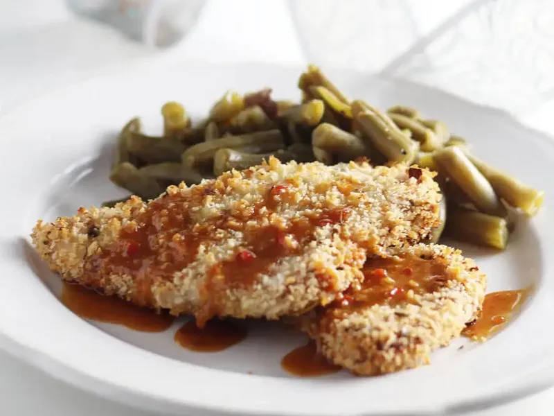 Panko Turkey Breast with Sweet Mustard Soy Sauce