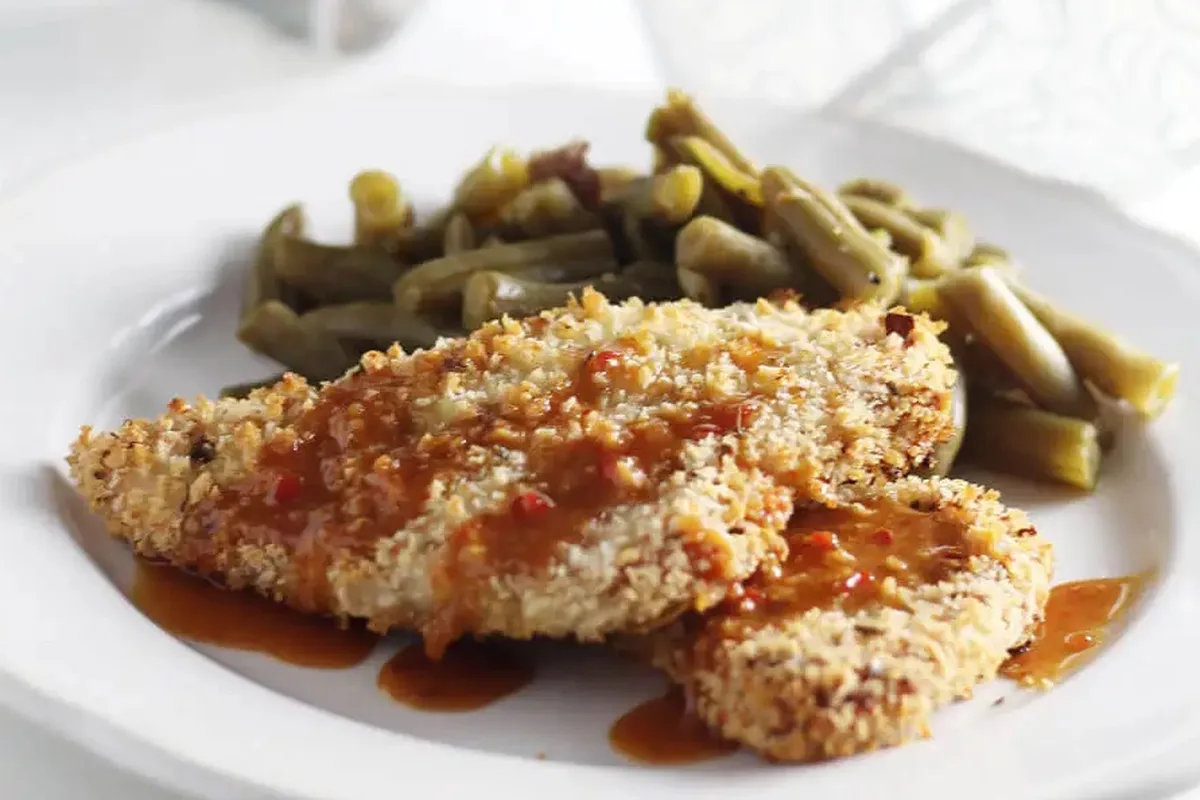 Panko Turkey Breast with Sweet Mustard Soy Sauce | EasyCook