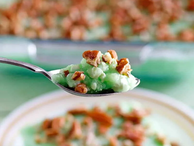 Furr's Lime Jello Salad with Pineapple and Cottage Cheese