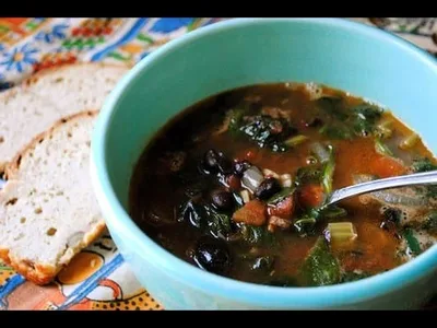 Hearty Organic Sausage and Vegetable Stew with Black Beans