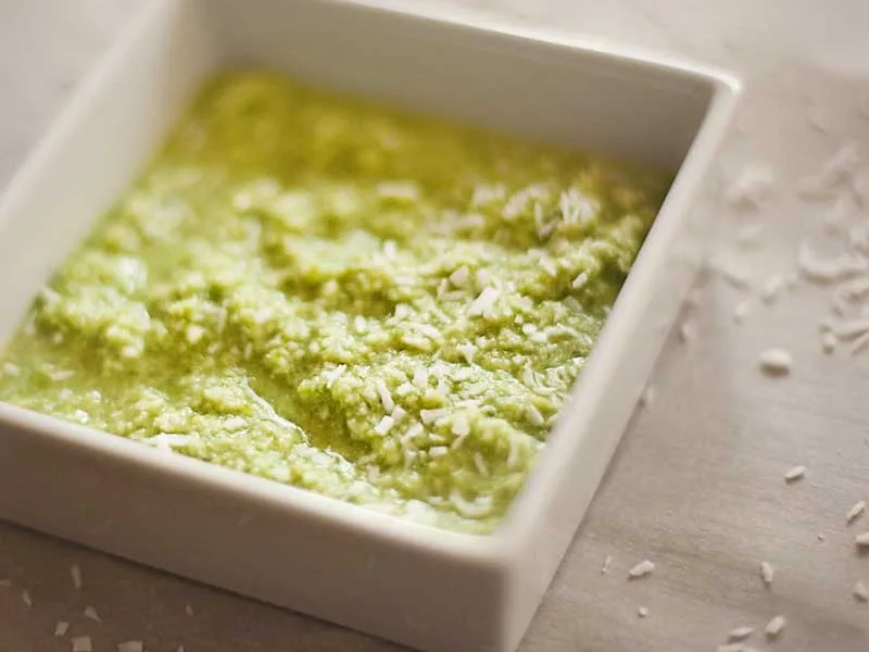 Spicy Green Coconut Chutney with Yogurt