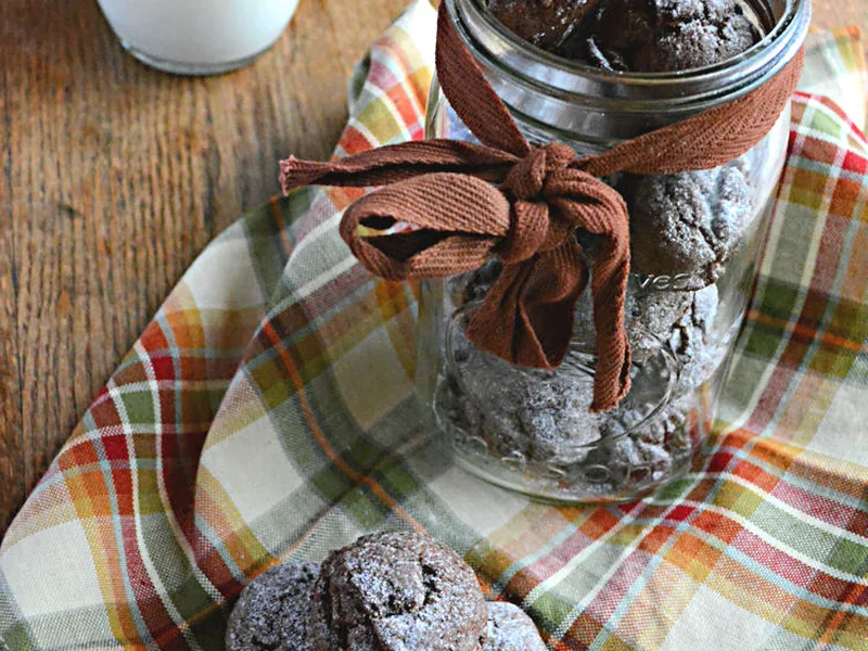 Sugar-Free Chocolate Crinkle Cookies with Stevia and Erythritol