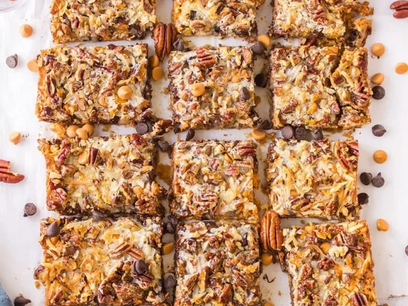 Hello Dollies Cookie Bars with Pecans and Coconut