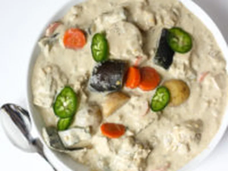 Dairy-Free Creamy Sausage and Greens Soup