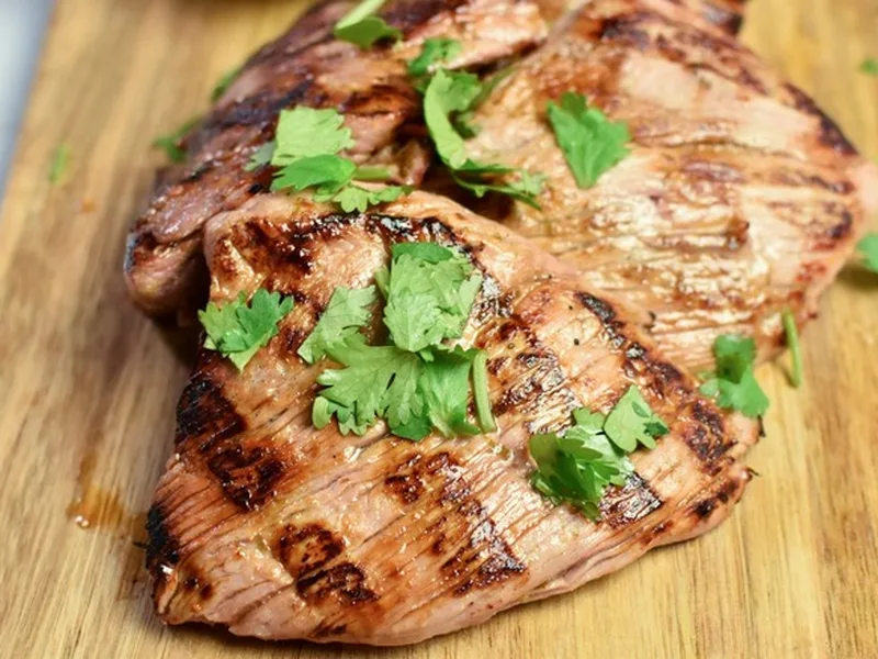 Grilled Lime-Garlic Pork Tenderloin Steaks