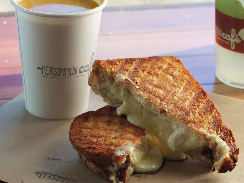 Sweet Potato Curry Soup with Goat Cheese and Honey