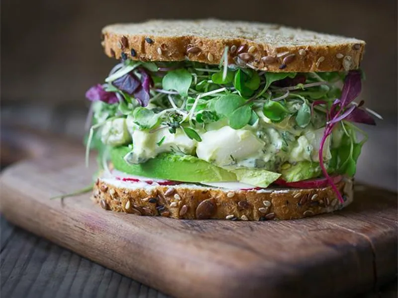 Green Goddess Egg Salad with Avocado and Microgreens