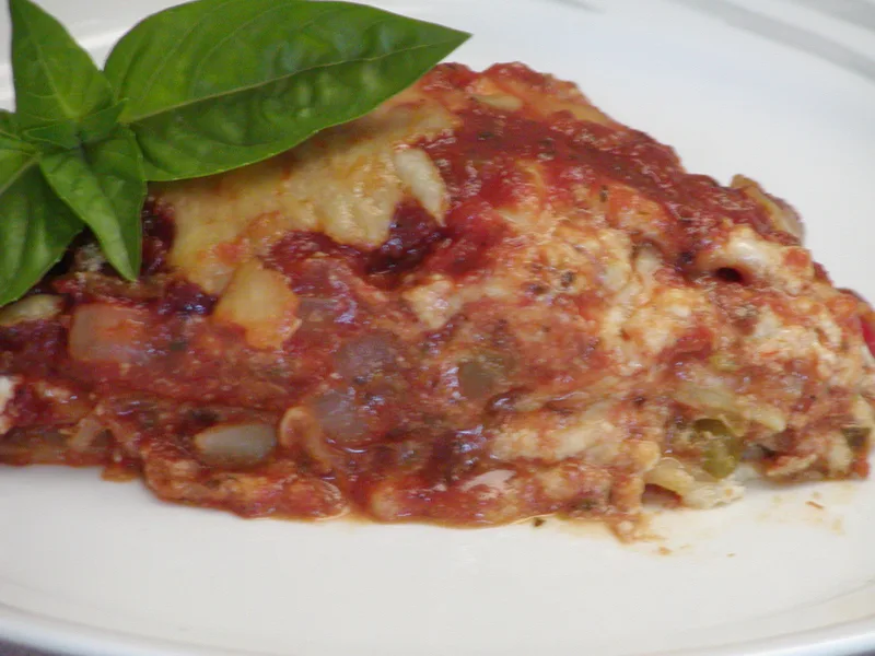 Sausage Pepper Lasagna With Saucy Meat Filling