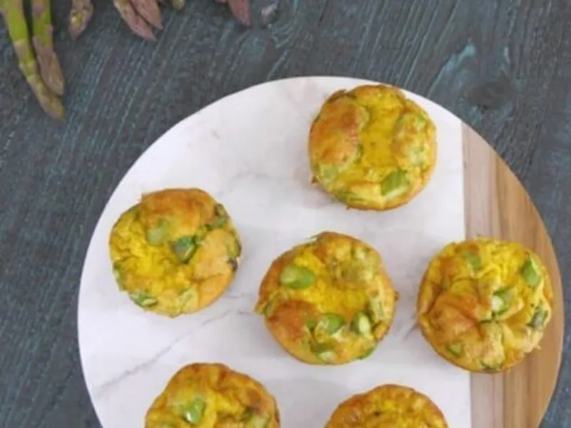 Low Carb Asparagus Egg Bites with Parmesan