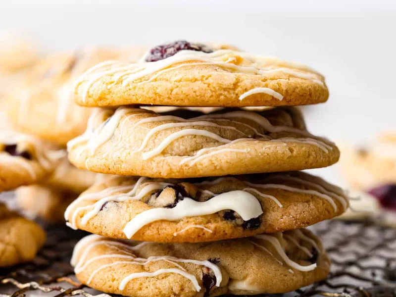 White Chocolate Cherry Cranberry Cookies with Almond Extract