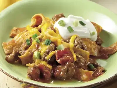 Slow Cooker Beef Taco Casserole with Corn Tortillas