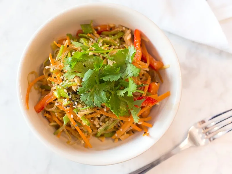 Raw Kelp Noodle Pad Thai with Tamarind Sauce