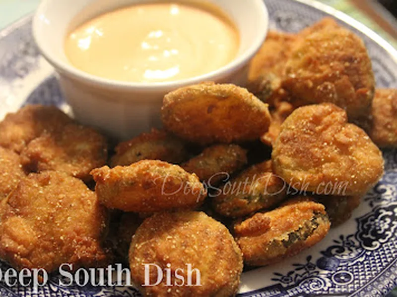 Crispy Deep Fried Bread and Butter Pickle Chips