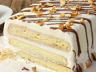 Tiramisu Ice Cream Cake with Espresso and Chocolate Ganache