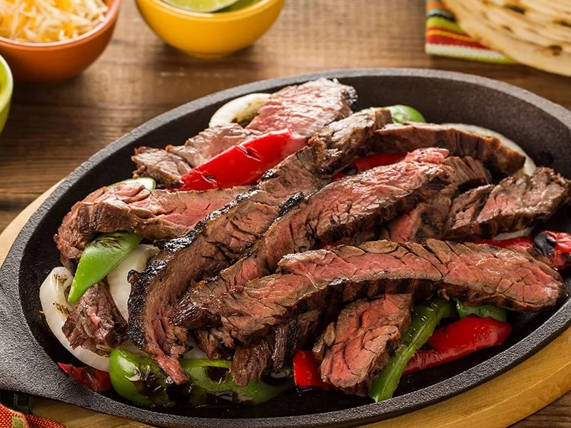 Grilled Tex-Mex Skirt Steak Fajitas