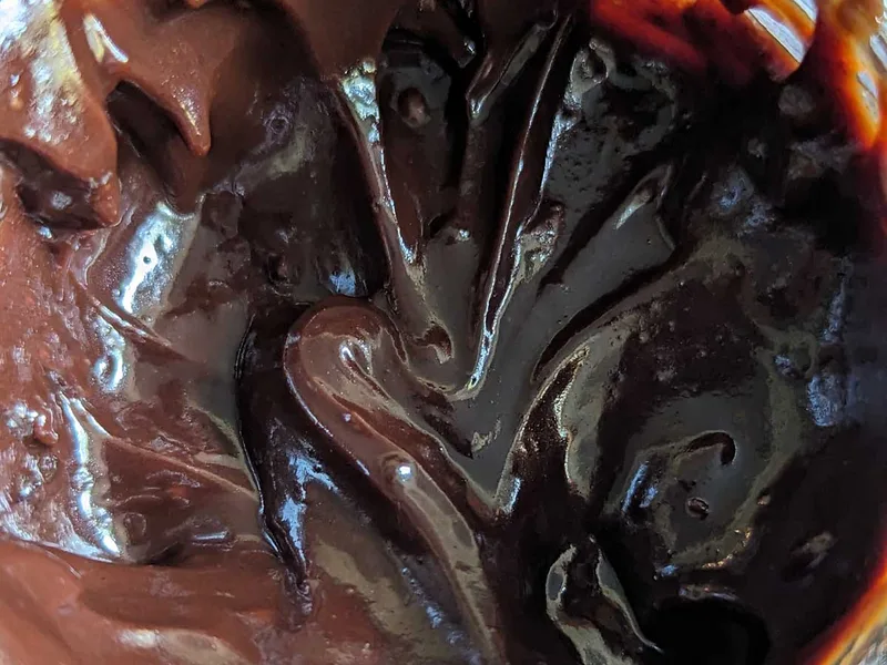 Rich Chocolate Fudge Sauce with Dutch Cocoa and Heavy Cream