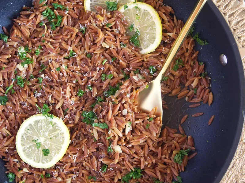 Toasted Lemon Parmesan Orzo - One-Pan Pasta Side Dish