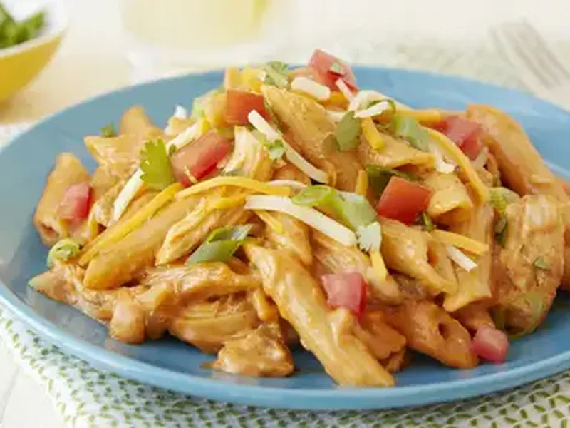 One-Pot Green Chile Chicken Pasta with Salsa Verde