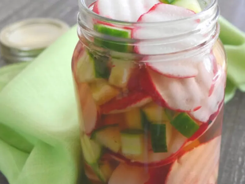 Quick Pickled Radish and Cucumber Salad
