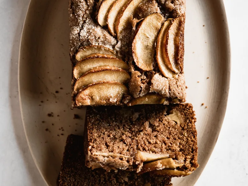 Greek Apple Bread with Cinnamon and Cardamom