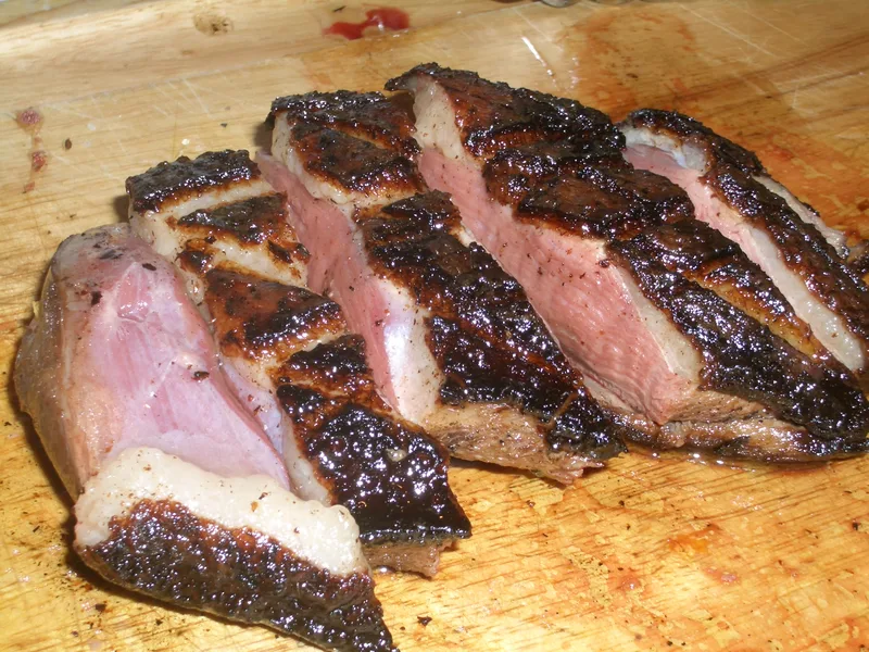 Pan-Seared Duck Breasts in Red Wine Marinade