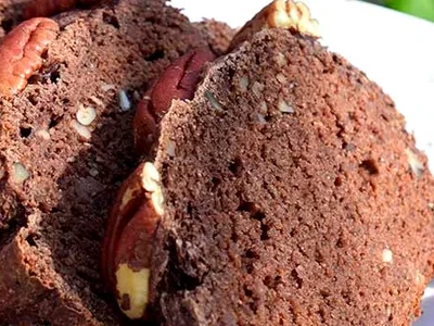 Vegan Chocolate Pecan Banana Bread with Sourdough
