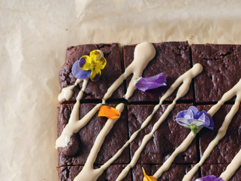 Vegan Tahini Brownies with Coconut Sugar