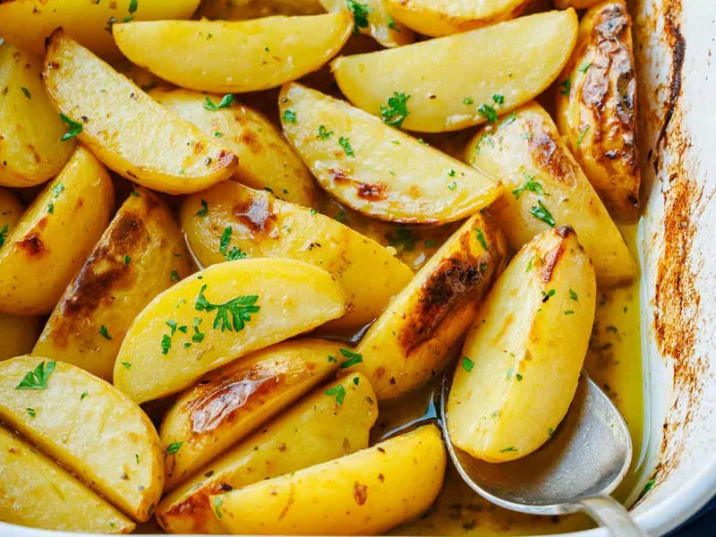 Greek Lemon Potatoes with Olive Oil and Oregano