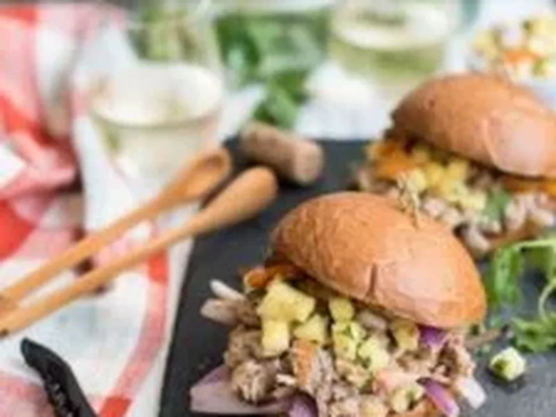 Hawaiian Pulled Pork and Pineapple Sandwiches