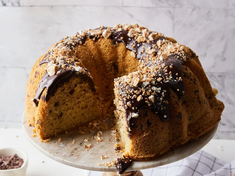 Maple Chocolate Bundt Cake with Espresso and Cocoa Glaze