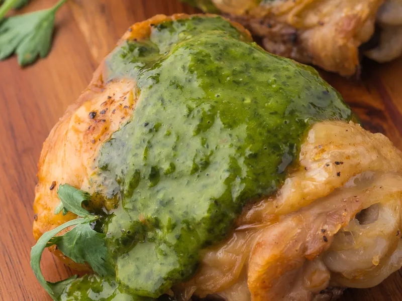 Crispy Air Fryer Brown Sugar Glazed Chicken Thighs