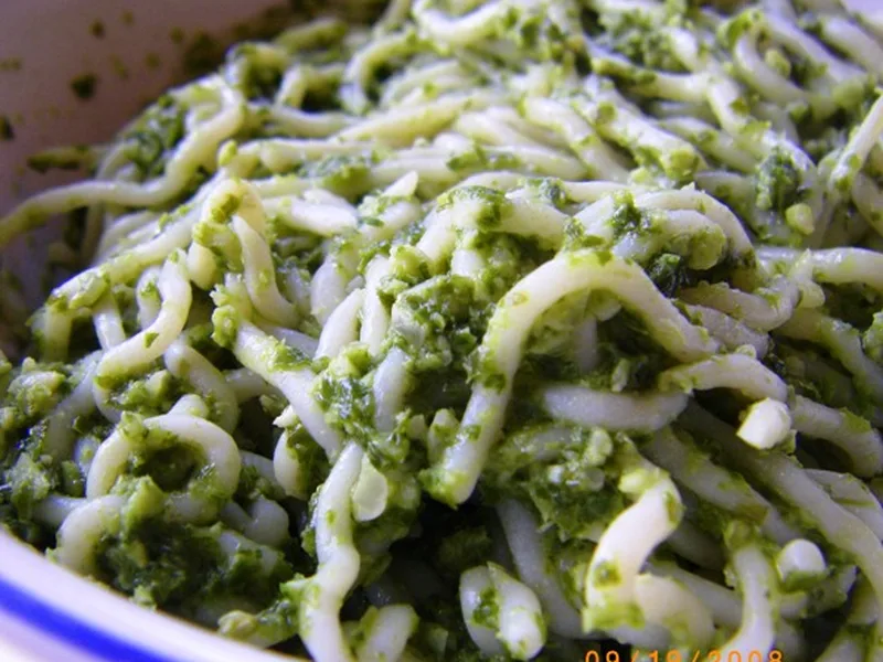 Easy Pesto Shirataki Noodles with Butter