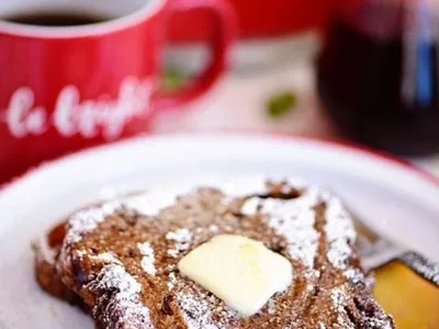 Gingerbread French Toast Bake with Maple Syrup
