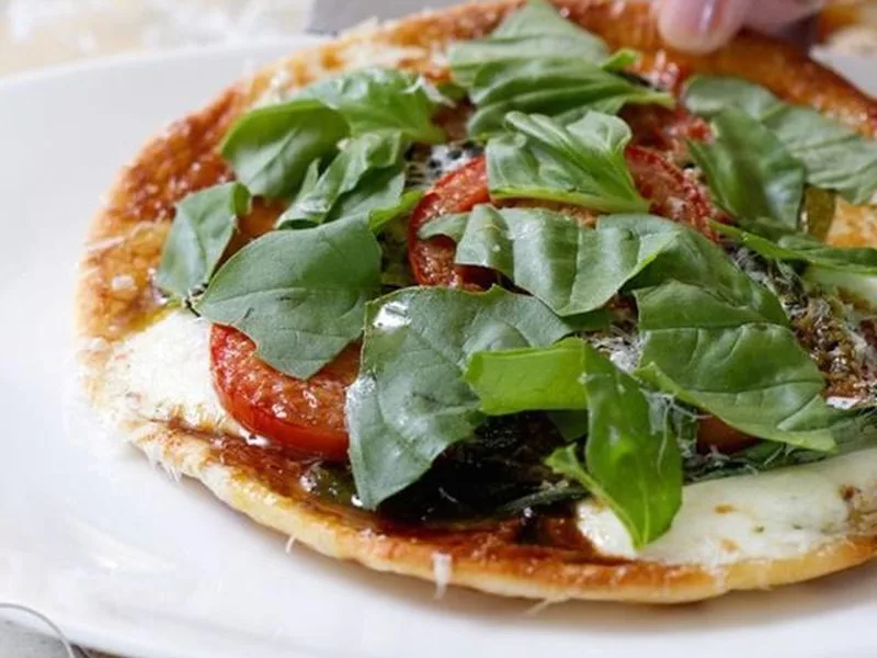 Quick Flatbread Mini Pizzas with Fresh Basil
