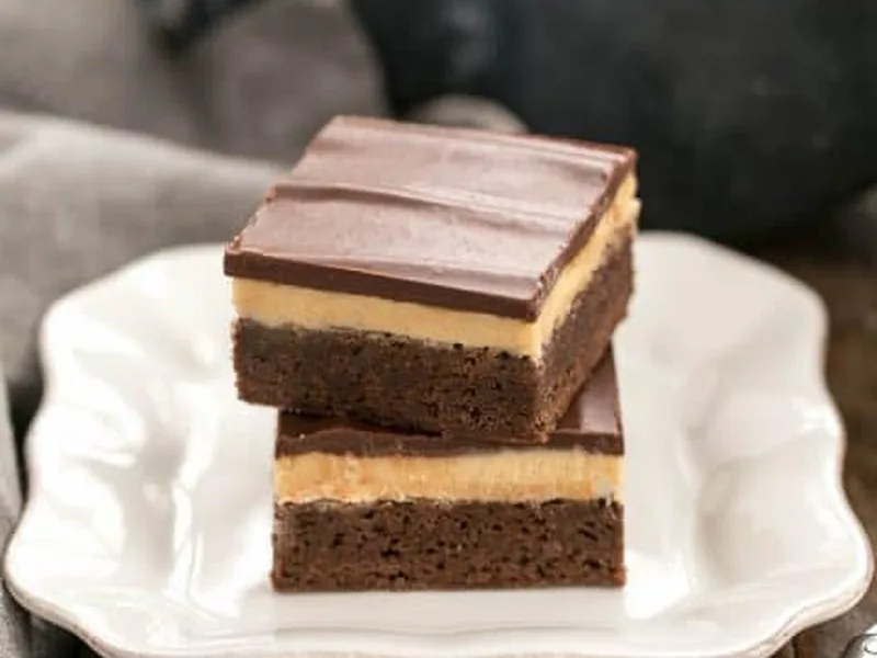 Peanut Butter Truffle Brownies with Chocolate Ganache