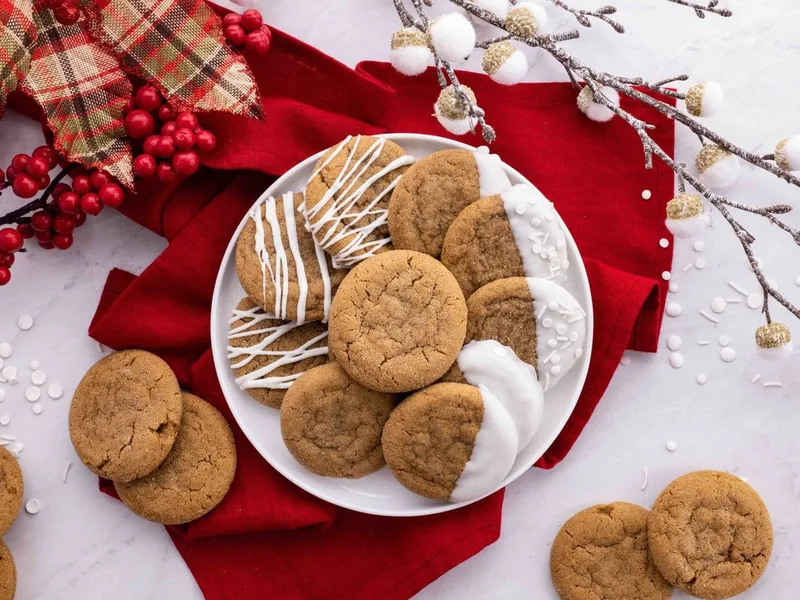 Soft Thick Gingerbread Cookies with Orange and Molasses