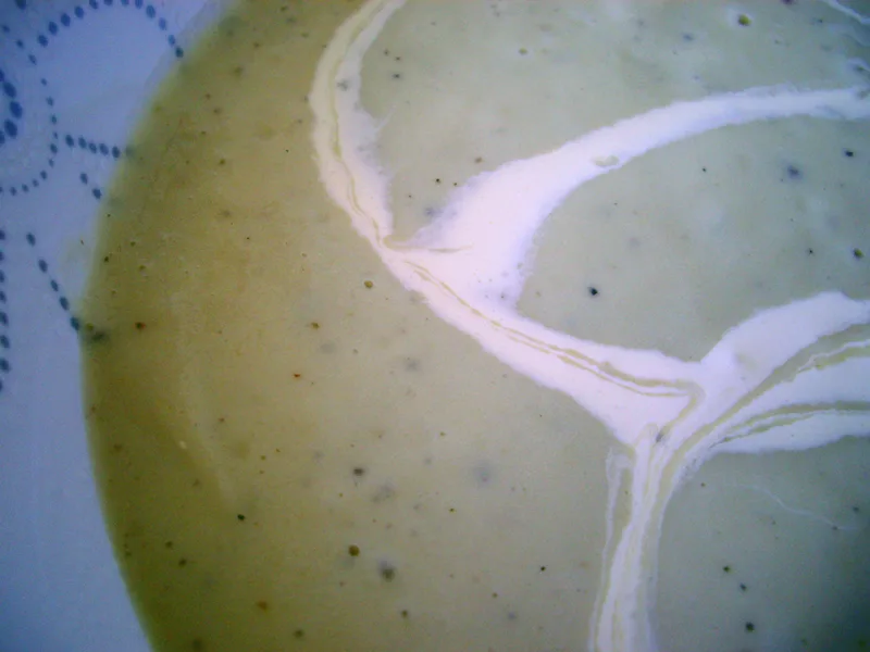 Chilled Potato Leek Soup with Cream