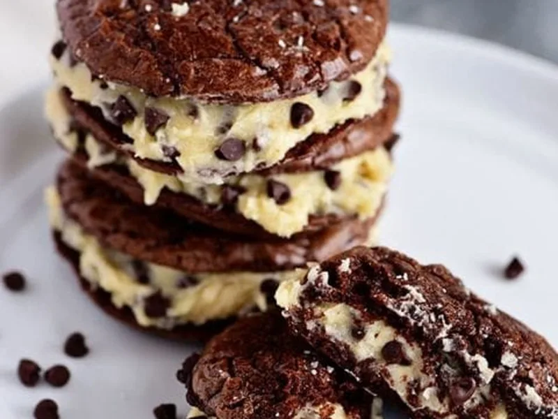 Brownie Cookie Dough Sandwich Cookies