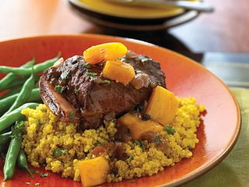 Aji-Braised Beef Short Ribs with Quinoa