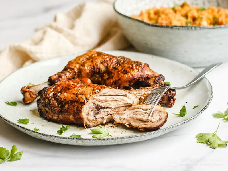 Garlic Herb Mustard Air Fryer Chicken Legs